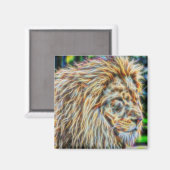 Aimant Lion fractal (Recto/Verso)