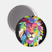 Aimant Lion | Pop Art (Recto/Verso)