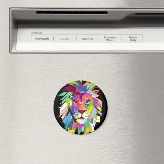 Aimant Lion | Pop Art (In Situ (Lave-vaisselle))
