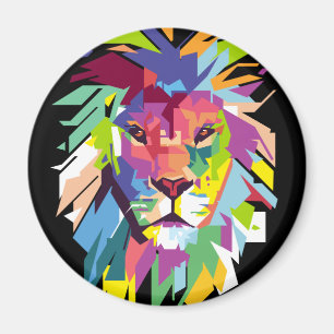 Aimant Lion   Pop Art