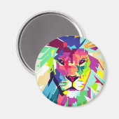 Aimant Lion | Pop Art (Recto/Verso)