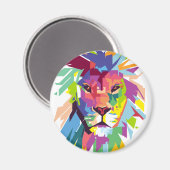 Aimant Lion Pop Art (Recto/Verso)