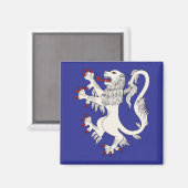 Aimant Lion Rampant Argent (Recto/Verso)