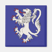 Aimant Lion Rampant Argent (Devant)