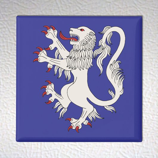 Aimant Lion Rampant Argent
