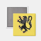 Aimant Lion Rampant Sable (Recto/Verso)