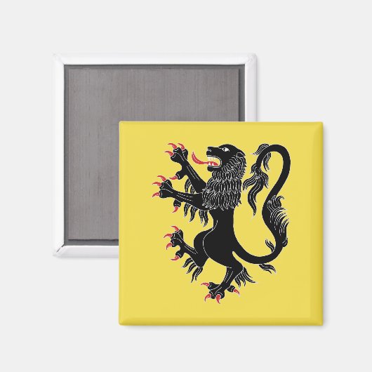 Aimant Lion Rampant Sable (Recto/Verso)