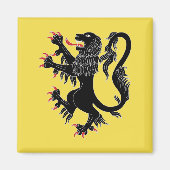 Aimant Lion Rampant Sable (Devant)