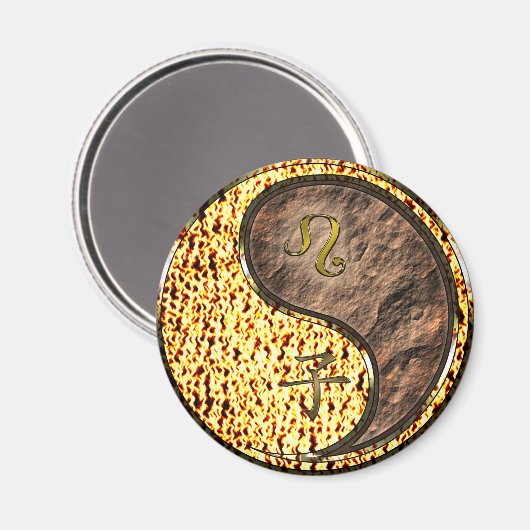 Aimant Lion & Rat de terre (Recto/Verso)