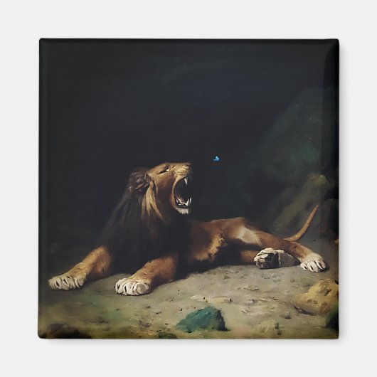 Aimant Lion Snapping à un papillon (Devant)