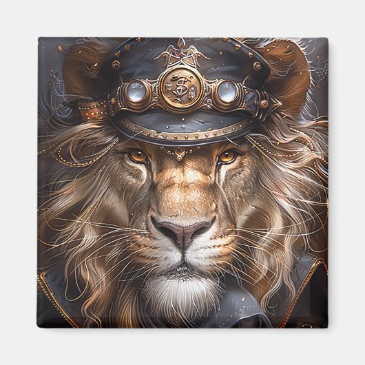 Aimant Lion Steampunk (Devant)