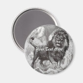 Aimant Lion vintage (Recto/Verso)