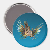 Aimant Lionfish - Conception abstraite - Découpé d'une ph (Recto/Verso)