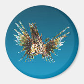 Aimant Lionfish - Conception abstraite - Découpé d'une ph (Devant)