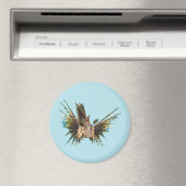 Aimant Lionfish - Conception abstraite - Découpe d'une ph (In Situ (Lave-vaisselle))