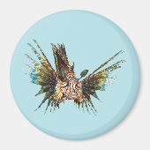 Aimant Lionfish - Conception abstraite - Découpe d'une ph (Devant)