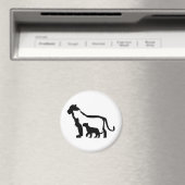 Aimant Lions noirs et blancs (In Situ (Lave-vaisselle))