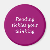 Aimant Lire chatouille votre pensée (Devant)