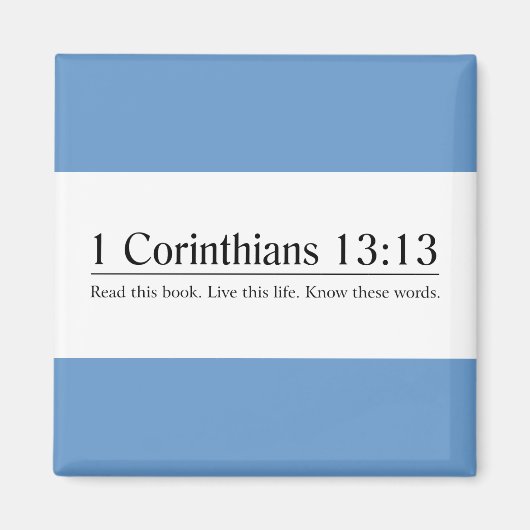 Aimant Lire la Bible 1 Corinthiens 13:13 (Devant)