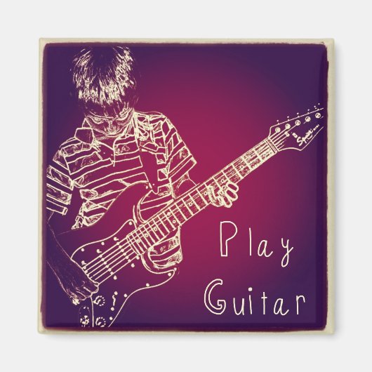 Aimant Lire l'aimant de guitare (Devant)