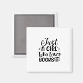 Aimant Lire L'Art Juste Une Fille Qui Aime Les Livres (Recto/Verso)