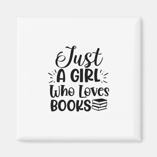 Aimant Lire L'Art Juste Une Fille Qui Aime Les Livres (Devant)