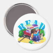 Aimant LIRE Livre Wagon Art (Recto/Verso)
