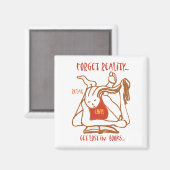 Aimant LIRE un livre - oublier la réalité (Recto/Verso)