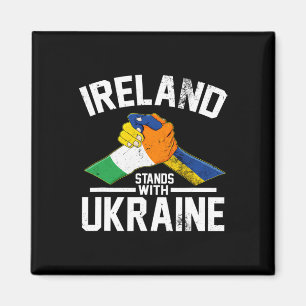 Aimant L'Irlande Soutient L'Ukraine Drapeau Ukrainien Irl