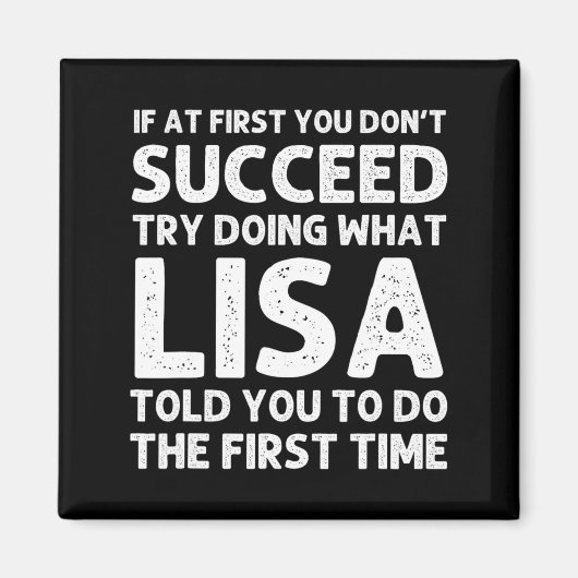 Aimant Lisa Name D Birthday Funny Christmas Jo (Devant)