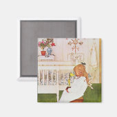 Aimant Lisbeth avec tulipe jaune (Recto/Verso)