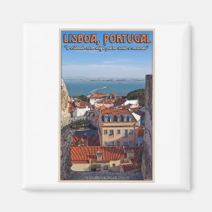 Aimant Lisbonne - bateau sur le Tejo