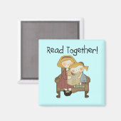 Aimant Lisez ensemble - Chemises et cadeaux de maman et d (Recto/Verso)