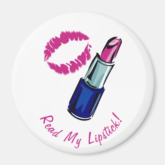 Aimant Lisez Mon Canne À Lèvres ! Badge (Devant)