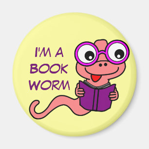 Aimant Lisez un mois de livre : Je suis un ver de livre