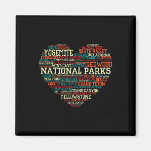 Aimant Liste des parcs nationaux Nuage de mots Camping cœ