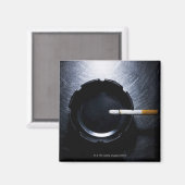 Aimant Lit Cigarette et cendrier sur acier inoxydable (Recto/Verso)