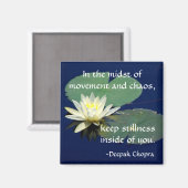 Aimant Lit d'eau magnétique avec citation inspirante (Recto/Verso)