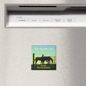 Aimant Lititz ! Chevaux Amish au coucher du soleil. (In Situ (Lave-vaisselle))