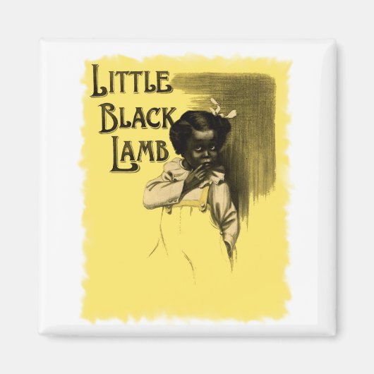Aimant Little Black Lamb Vintage Black Americana (Devant)