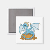 Aimant Little Blue Dragon (Recto/Verso)