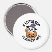 Aimant Little Boo Est Presque Dû Mignonne Grossesse Hallo (Recto/Verso)