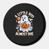 Aimant Little Boo est presque due Cute Halloween Grossess (Devant)