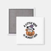 Aimant Little Boo Est Presque Prête Cute Halloween Annonc (Recto/Verso)