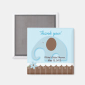 Aimant Little Elephants (bleu) Trendy Jungle Favoriser l' (Recto/Verso)