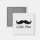 Aimant Little Man Mustache Chevron mignons Garçons (Recto/Verso)