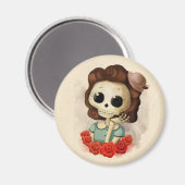 Aimant Little Miss Death et Roses (Recto/Verso)