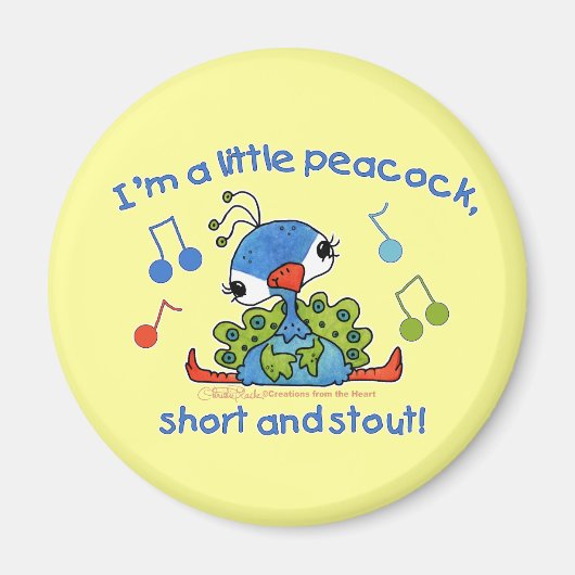 Aimant Little Peacock Short et Stout (Devant)