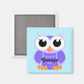 Aimant "Little Purple Owl" - personnalisé (Recto/Verso)