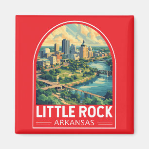 Aimant Little Rock Arkansas Voyage Emblème d'Art